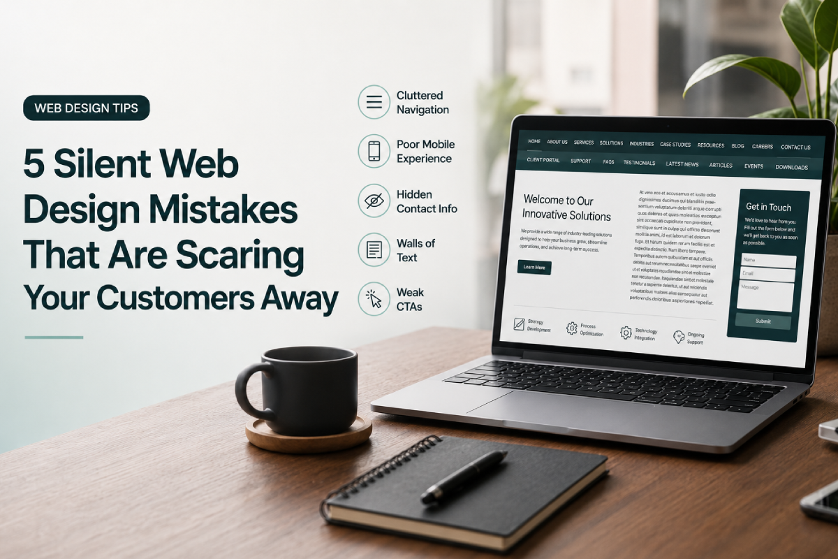 5 Silent Web Design Mistakes Scaring Customers Away